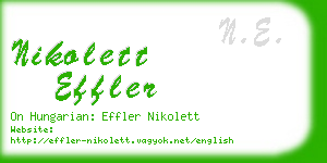 nikolett effler business card